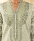Women's Unstitched Lawn Embroidered Green 3 Piece Suit